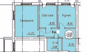 Прекрасная двухкомнатная квартира в Кировском районе